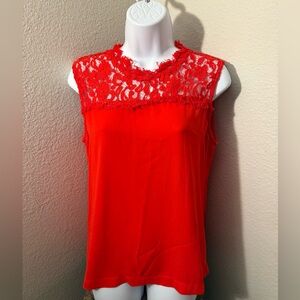 Elodie Vibrant Red Lace Blouse